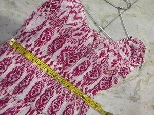 Pink &amp; White Maxi Dress