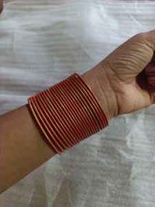 Brown Plain Metal Bangles