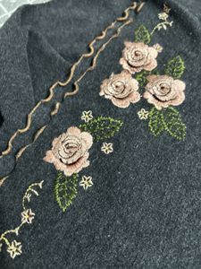 Floral Embroidered Long Sleeve Top