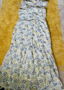 Beautiful Floral Ruffle Maxi Dress