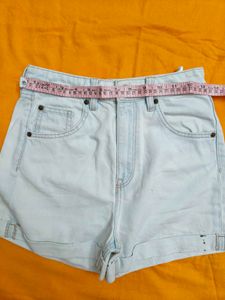 Light Wash High Waisted Denim Shorts