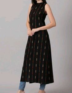 black straight kurta
