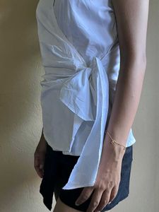 White Wrap Top