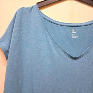 Blue V-Neck Tee