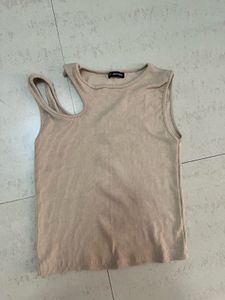 Cream Color Stylish Tank Top