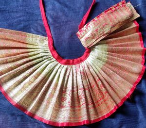 Pink &amp; Gold Brocade Radha Rani Lehenga