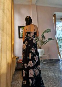Floral Cutout Maxi Dress
