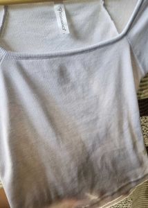 white crop top