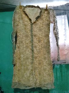 Golden Stand Coler Kurti For Girls