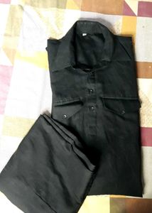 Men&#39;s Black Kurta Set
