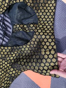 Black And Gold Saree Blouse