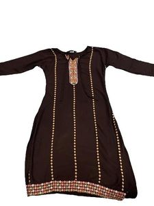 Coffee Brown Kurti With Design