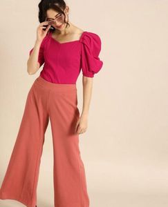 Pink Puff crop Top