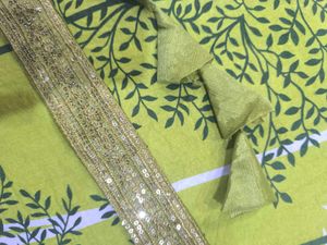 Green shiny anarkali