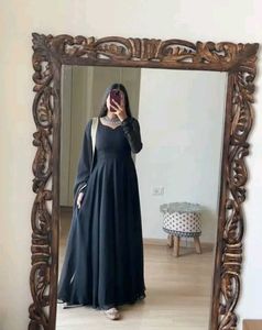 Black Anarkali Gown With Dupatta