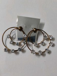 Hoop Earrings with Crystals
