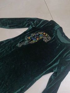 Excellent velvet party wear dress