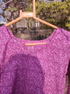 Purple Printed Kurti