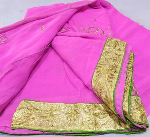 Pink Embroidered Saree Sale