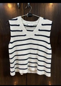 Striped Knit Vest