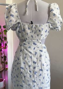 Floral Cutout Mini Dress