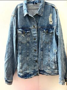 H&amp;amp;M Unisex Distressed Denim Jacket