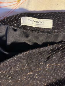 Promod black glittery skirt