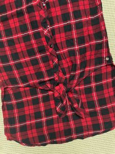 Red Plaid Flannel Shirt