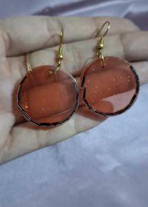Stylish red Round Earrings | Handmade with love