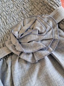 Denim peplum tube top (New)