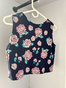 Floral Print Crop Top