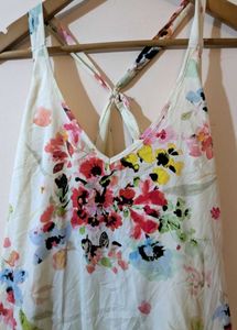 H&amp;M Floral Sundress with Open Back beachy vibe