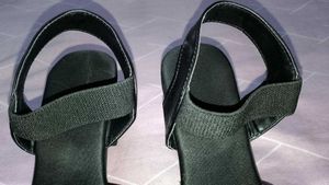 Black Strappy Flats