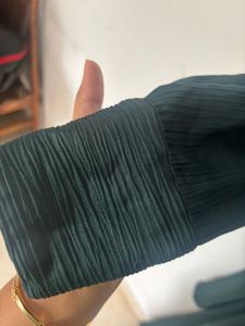 Bottle Green Color Dress.