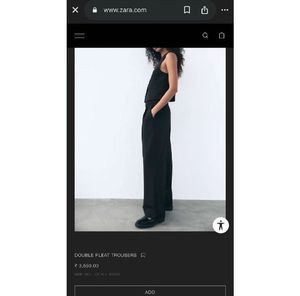 Extra Wide Leg Black Pants-ZARA (Brand New