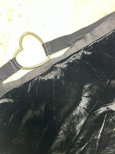 Black Velvet Heart Detail Panty