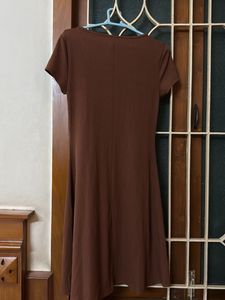 Brown Midi T-Shirt Dress