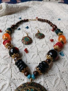 Multicolour Tibetian Jewellry Set