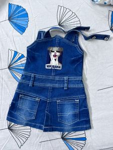 Denim New Dungree 3-6 Month Girl