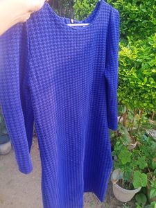 Navy Blue Striped Dress