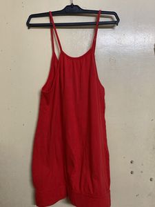 Red Noodle Strap Top
