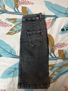 Acid Wash Denim Mini Skirt