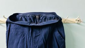 Navy Blue Casual Pants