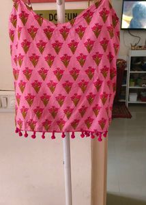 Pink Floral Print Top