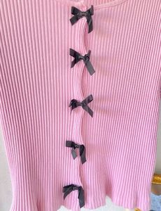 Pink Bow Cardigan top