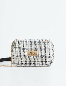 Textured Weave Crossbody Bag