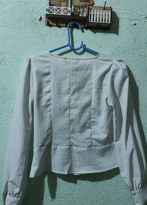 Elegant White Long Sleeve Top
