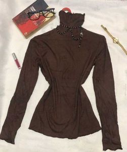 Brown Turtleneck Top Vintage fashion ✨