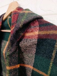 Plaid Hooded Scarf