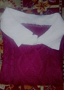 Stylish Purple &amp; White Knit